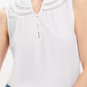 LOFT White Sleeveless Blouse